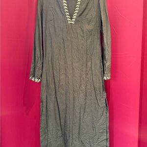 Black Long Sleeve Dress with Eyelet Detail